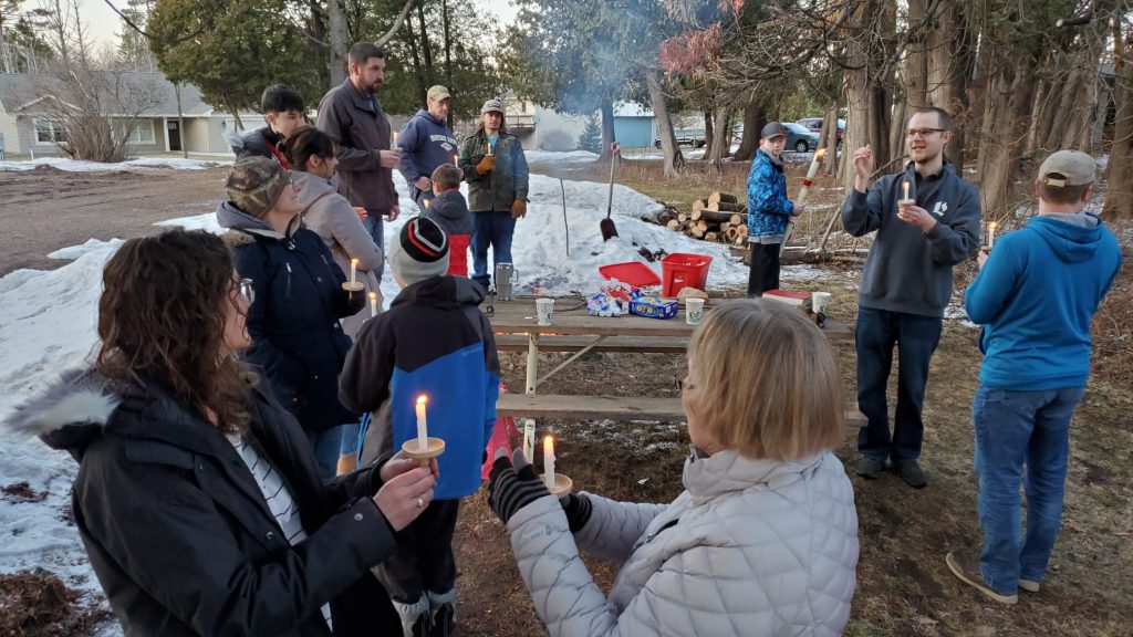 Making s'mores group activity.