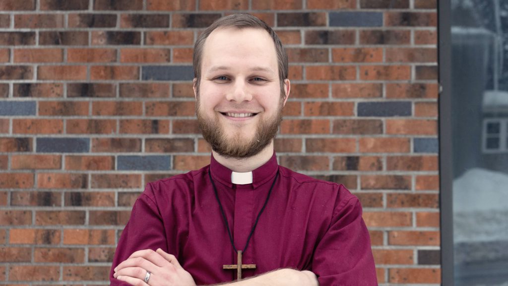 Pastor Seth Wynards outside of church.